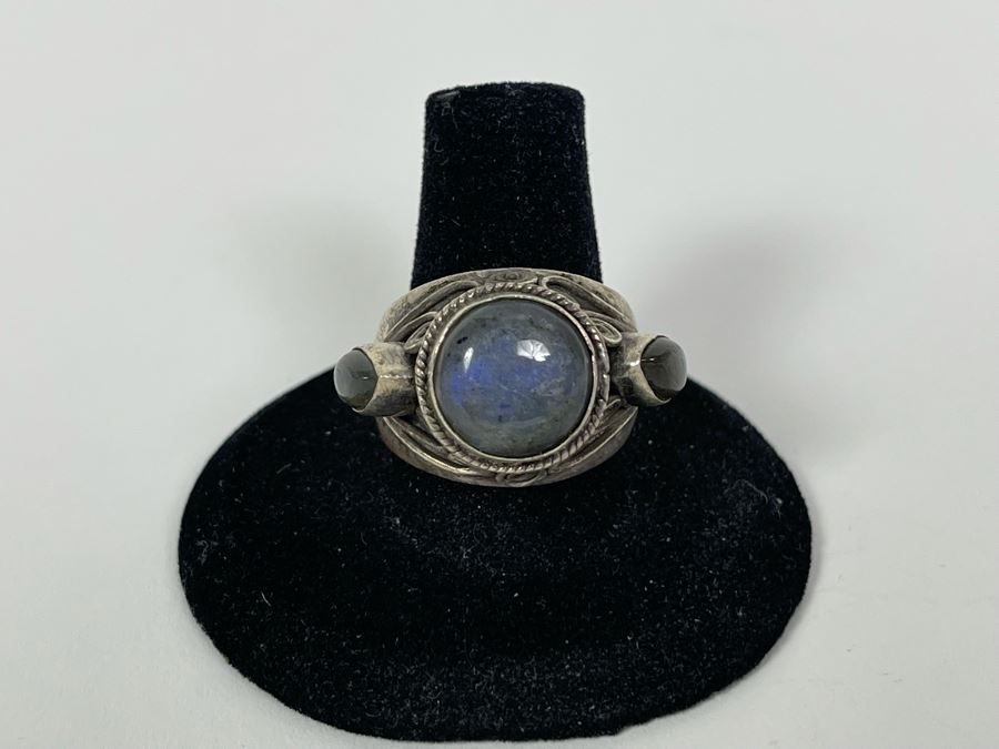 Vintage Sterling Silver Ring Size 9 16.3g [Photo 11]