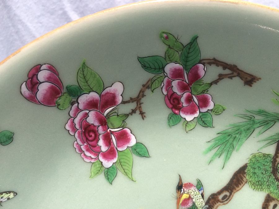 Pair Of Chinese Hand Painted Plates