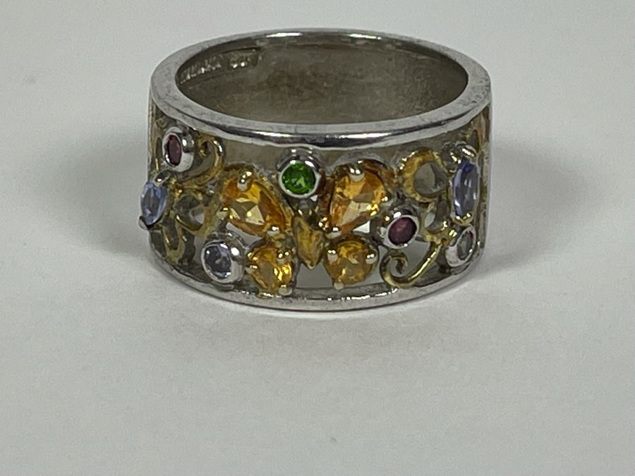 Sterling Silver Multi-Stone Ring Size 7 5g [Photo 8]