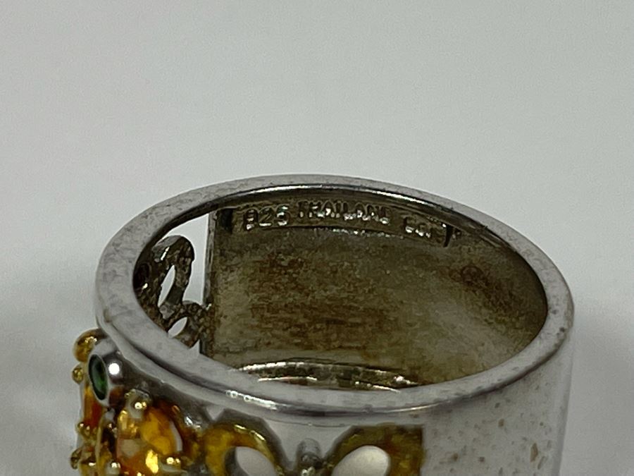 Sterling Silver Multi-Stone Ring Size 7 5g [Photo 9]