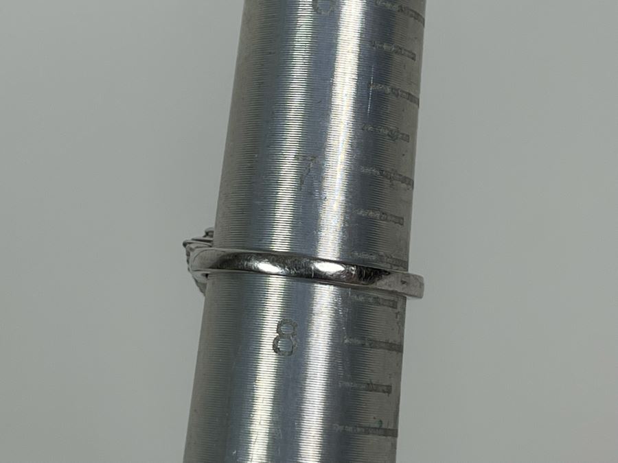 Sterling Silver Opal And Sapphire Ring Size 7.5 2.9g [Photo 10]