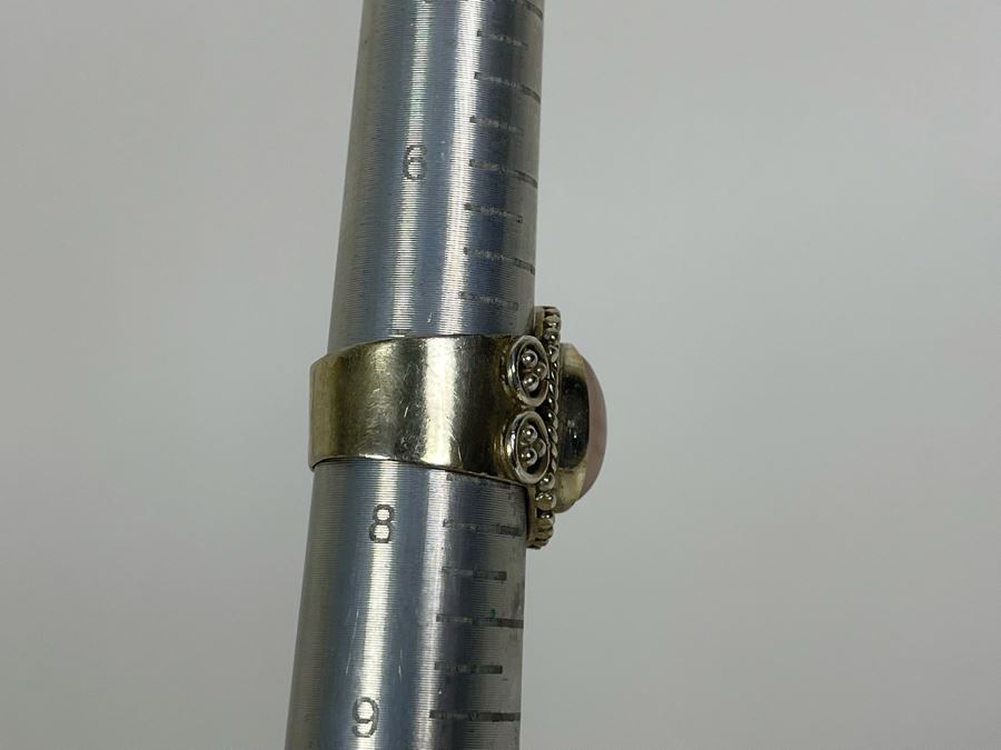 Vintage Sterling Silver Ring Size 7.25 8.5g [Photo 9]