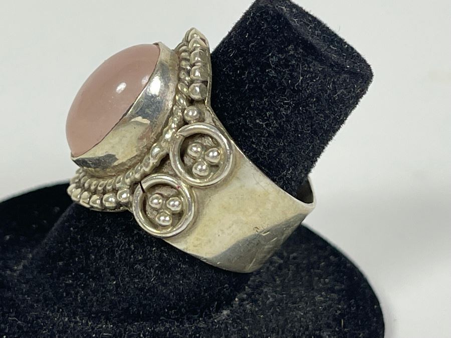 Vintage Sterling Silver Ring Size 7.25 8.5g [Photo 5]