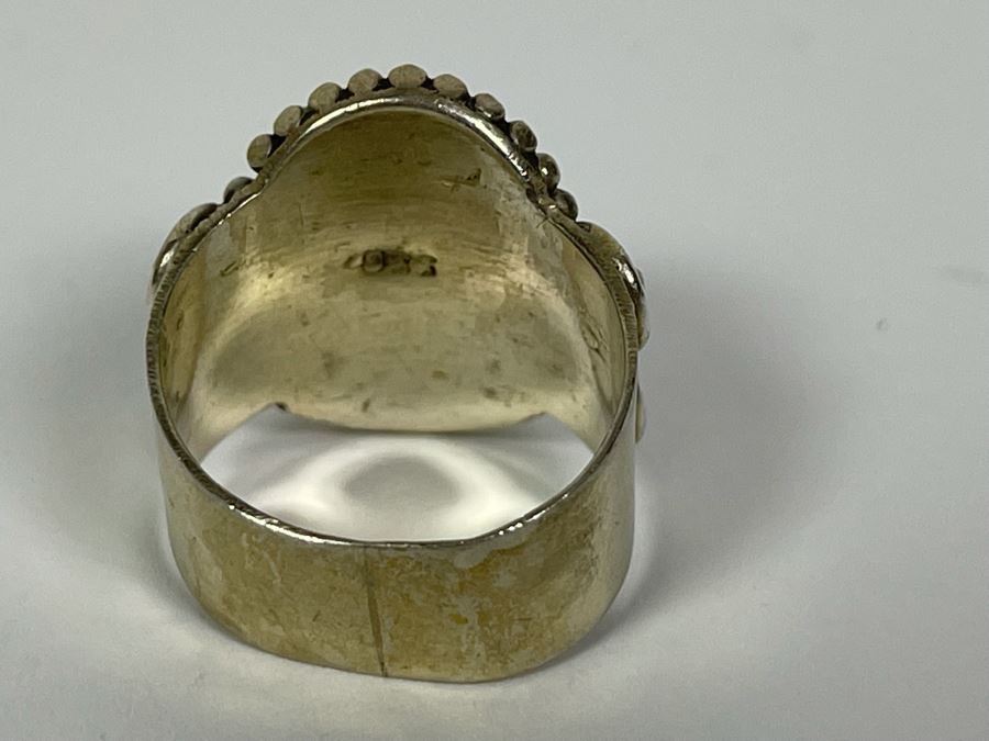 Vintage Sterling Silver Ring Size 7.25 8.5g [Photo 8]