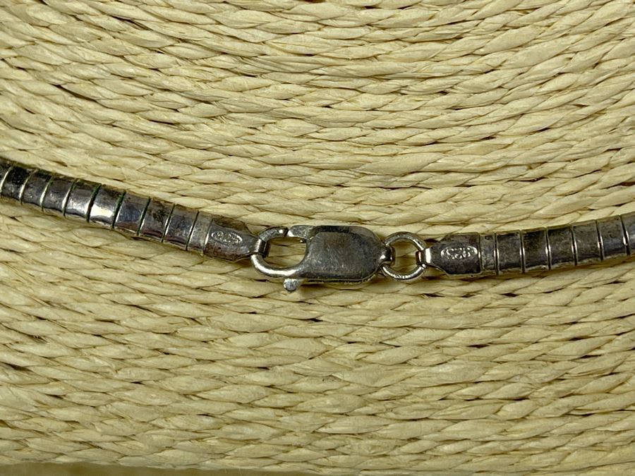 Sterling Silver Combo Pendant / Brooch With Sterling Silver 16' Necklace 39.8g [Photo 7]