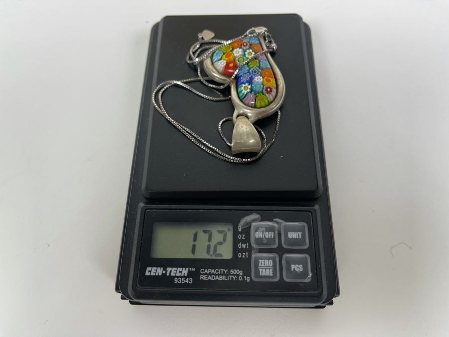 Signed Sterling Silver Heart Pendant With Sterling Silver Chain 20' Necklace 17.2g [Photo 12]