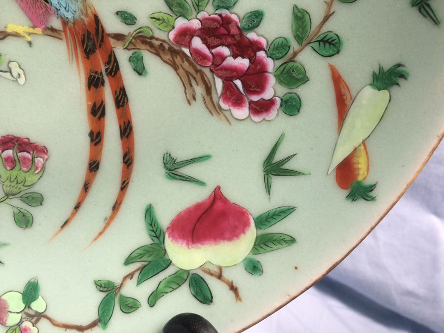 Pair of Chinese Hand Painted Plates