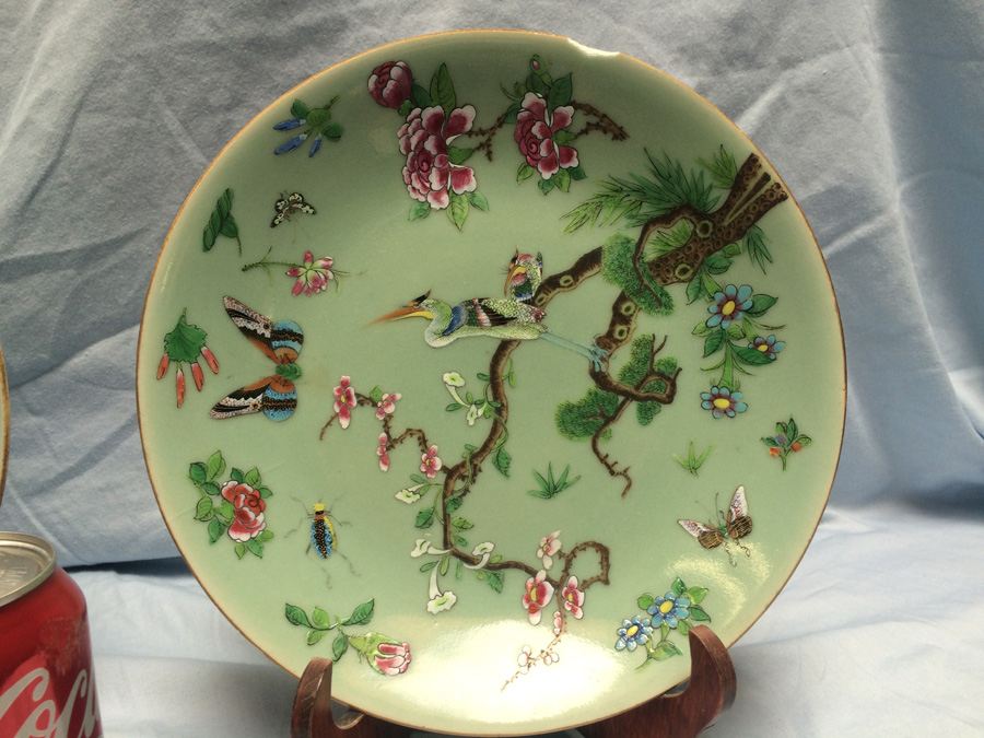 Pair of Chinese Hand Painted Plates [Photo 3]