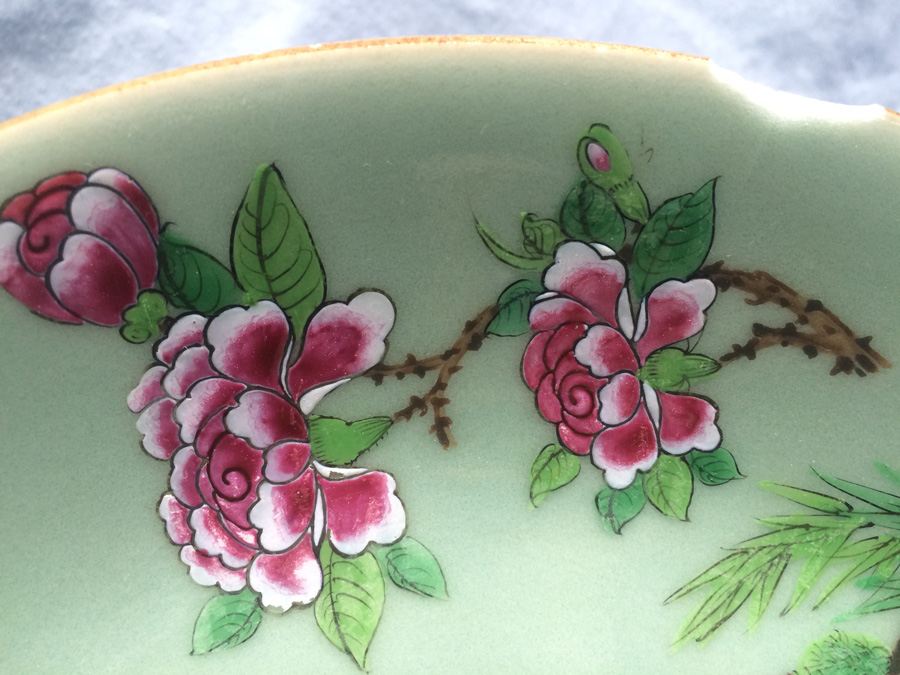 Pair of Chinese Hand Painted Plates