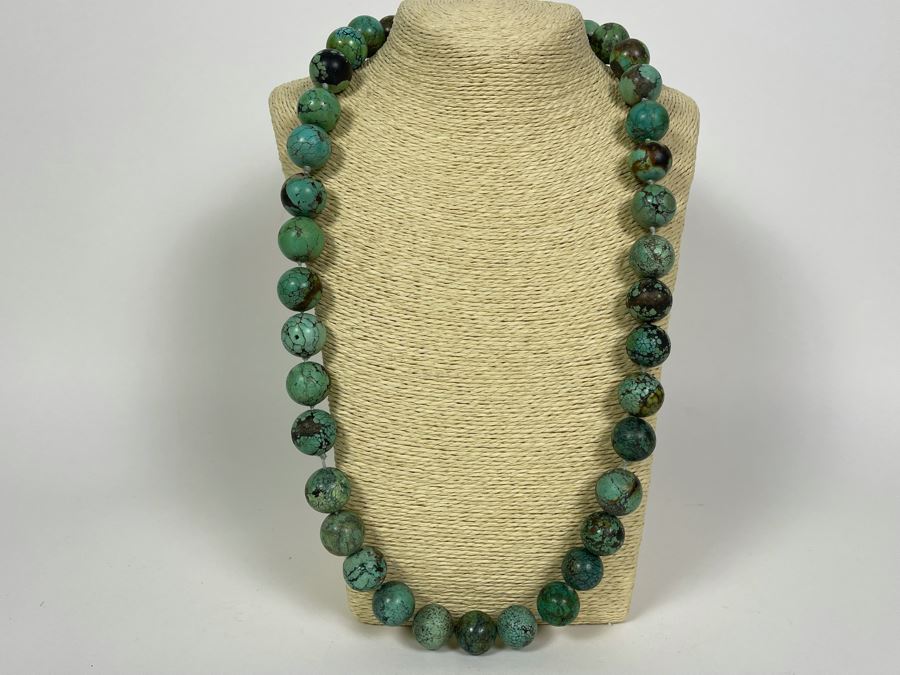 30'L Turquoise Large Beaded Necklace 325.2g [Photo 2]