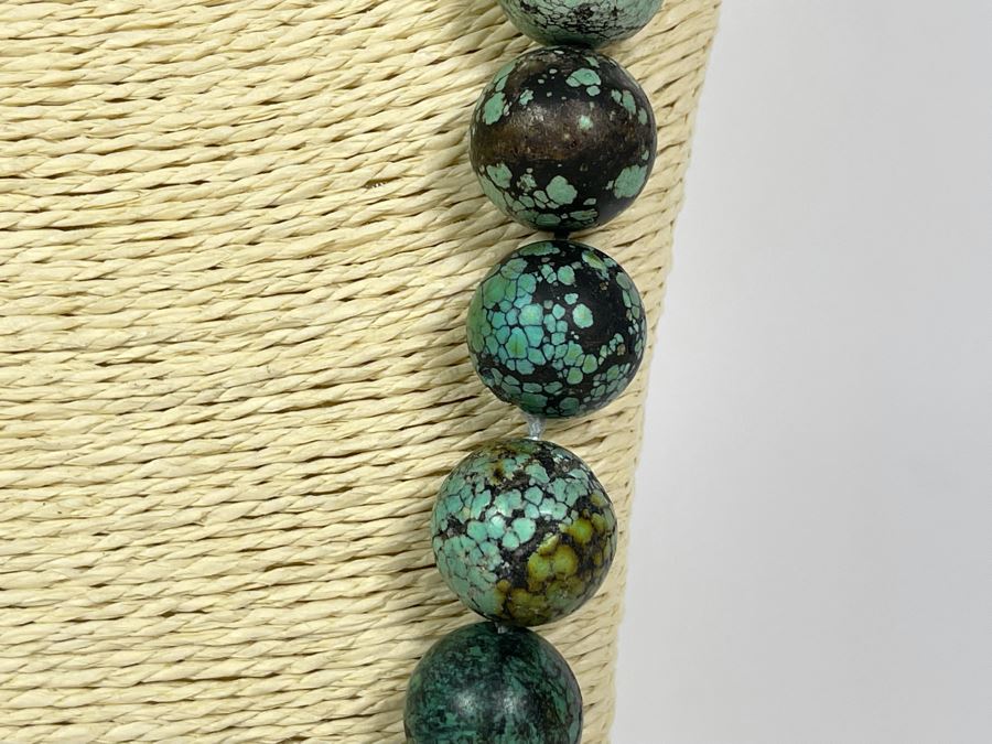 30'L Turquoise Large Beaded Necklace 325.2g [Photo 5]