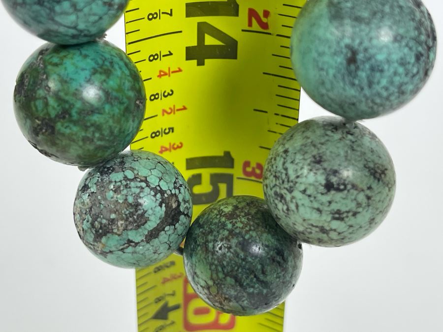 30'L Turquoise Large Beaded Necklace 325.2g [Photo 8]