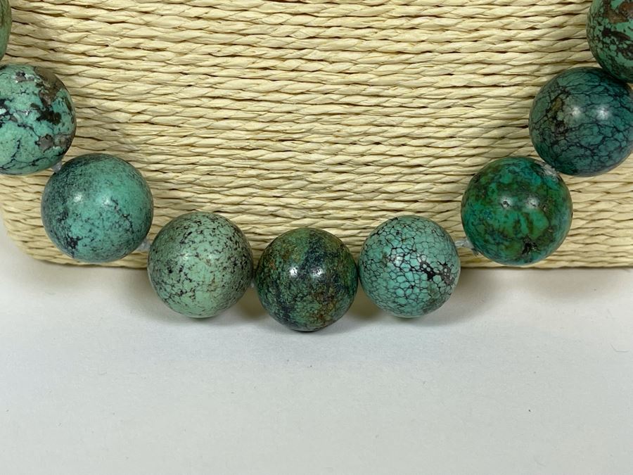 30'L Turquoise Large Beaded Necklace 325.2g [Photo 3]