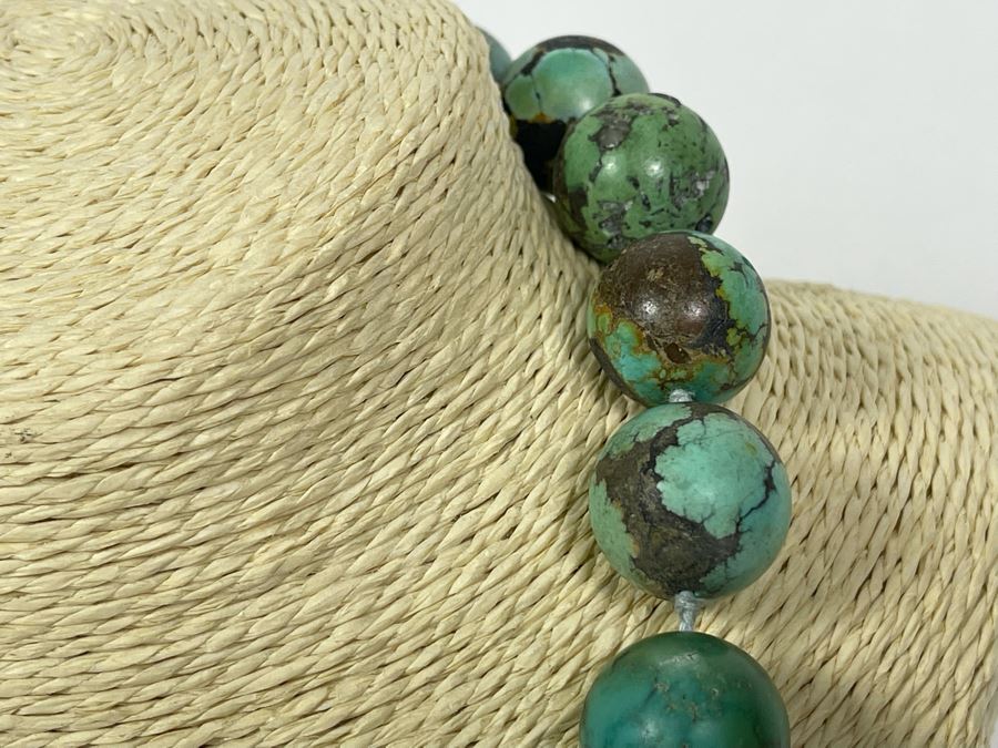 30'L Turquoise Large Beaded Necklace 325.2g [Photo 6]