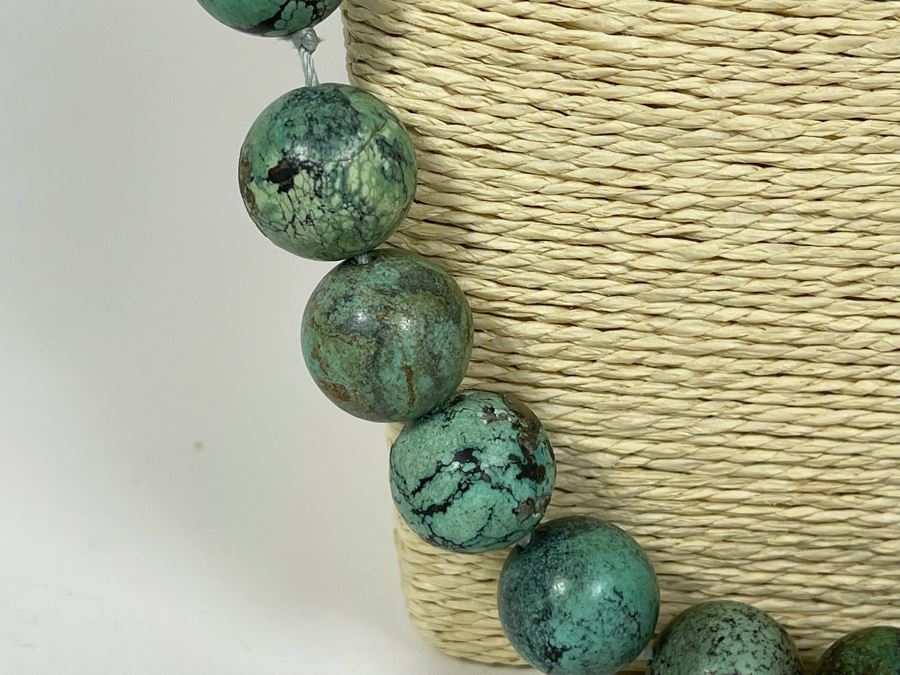 30'L Turquoise Large Beaded Necklace 325.2g [Photo 4]