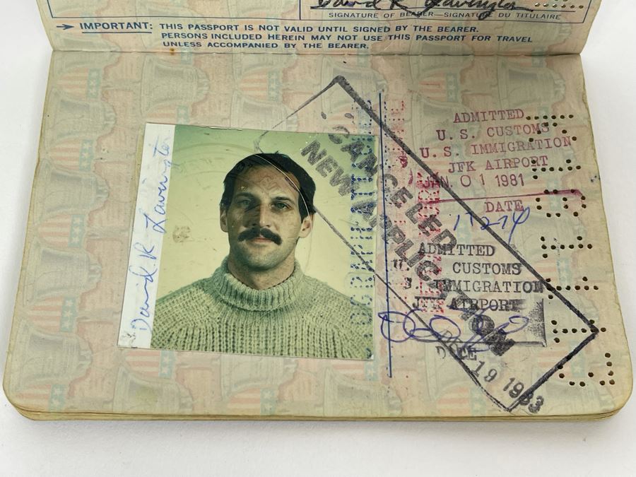 David Lavington (American, 1951–1995) Six US Passports Of Artist David Lavington [Photo 52]