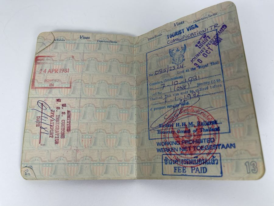 David Lavington (American, 1951–1995) Six US Passports Of Artist David Lavington [Photo 60]