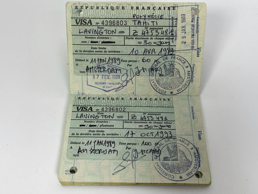 David Lavington (American, 1951–1995) Six US Passports Of Artist David Lavington [Photo 45]