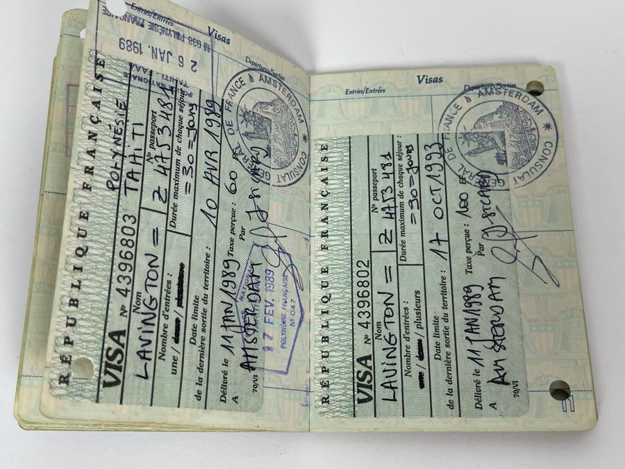 David Lavington (American, 1951–1995) Six US Passports Of Artist David Lavington [Photo 44]