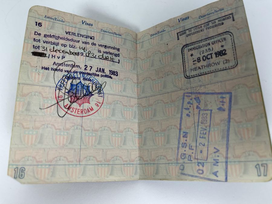 David Lavington (American, 1951–1995) Six US Passports Of Artist David Lavington [Photo 62]