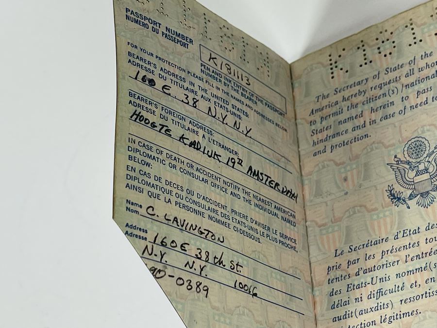 David Lavington (American, 1951–1995) Six US Passports Of Artist David Lavington [Photo 54]