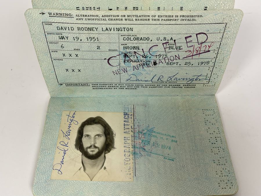 David Lavington (American, 1951–1995) Six US Passports Of Artist David Lavington [Photo 3]