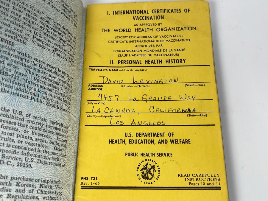 David Lavington (American, 1951–1995) Six US Passports Of Artist David Lavington [Photo 20]