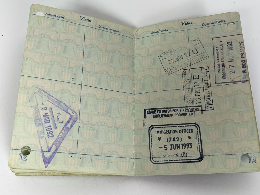 David Lavington (American, 1951–1995) Six US Passports Of Artist David Lavington [Photo 46]