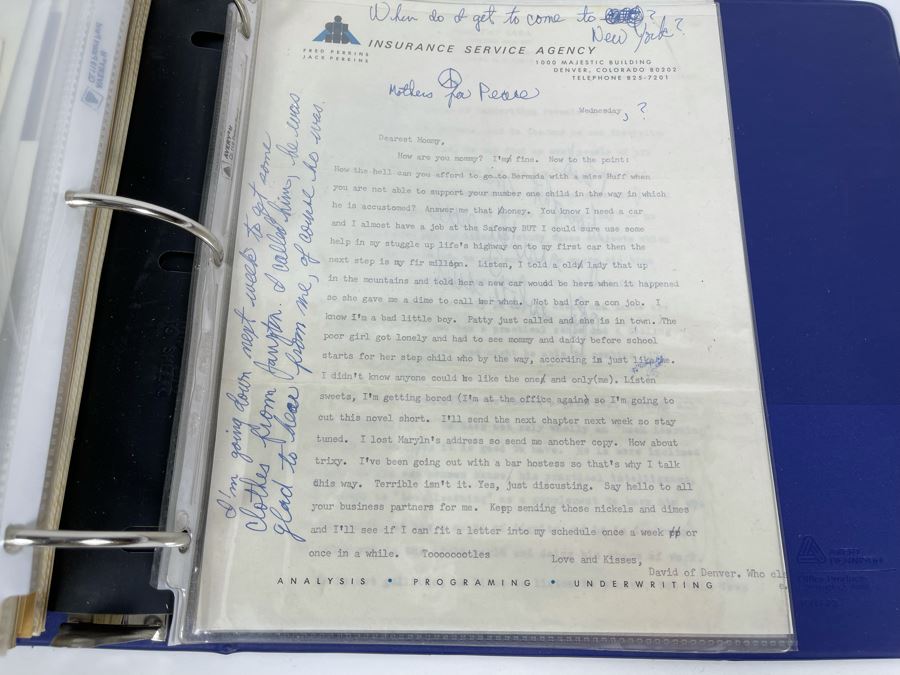 David Lavington (American, 1951–1995) Scrapbook Of Artist David Lavington Featuring Personal Photographs, Drawings And Letters - See Photos [Photo 38]