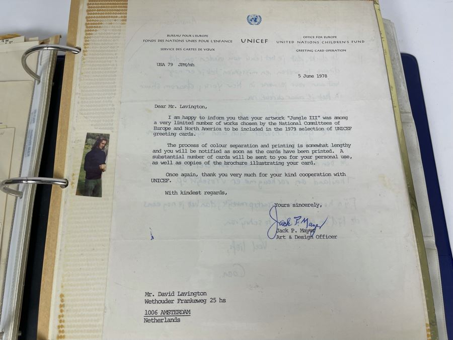 David Lavington (American, 1951–1995) Scrapbook Of Artist David Lavington Featuring Personal Photographs, Drawings And Letters - See Photos [Photo 12]