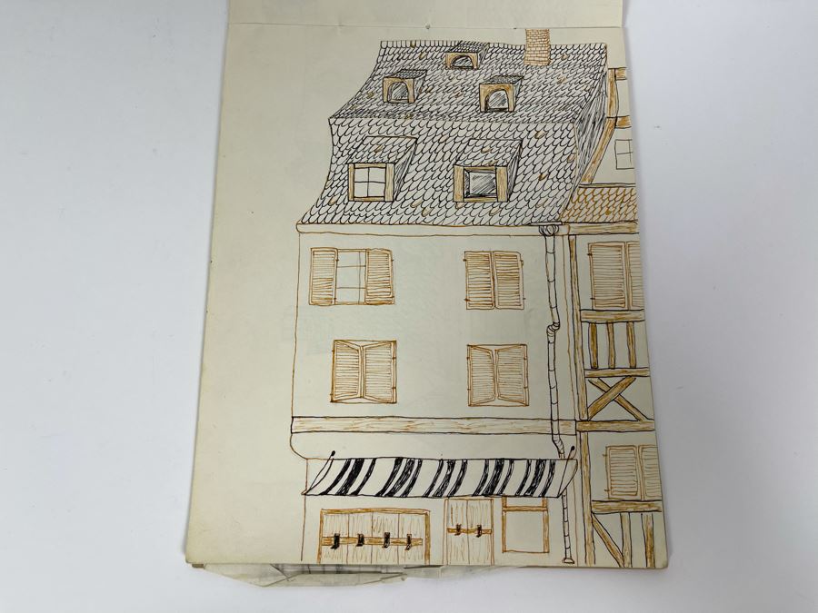 David Lavington (American, 1951–1995) David Lavington's Art Sketch Book Featuring Various Architectural Drawings 9 X 7 - See Photos [Photo 8]
