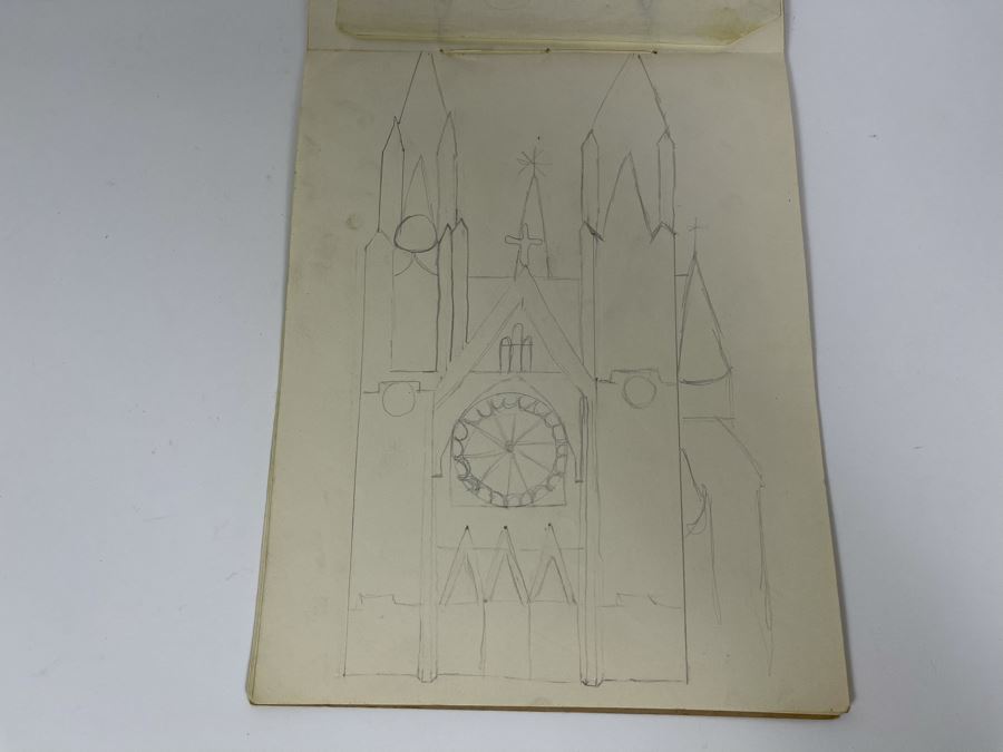 David Lavington (American, 1951–1995) David Lavington's Art Sketch Book Featuring Various Architectural Drawings 9 X 7 - See Photos [Photo 10]