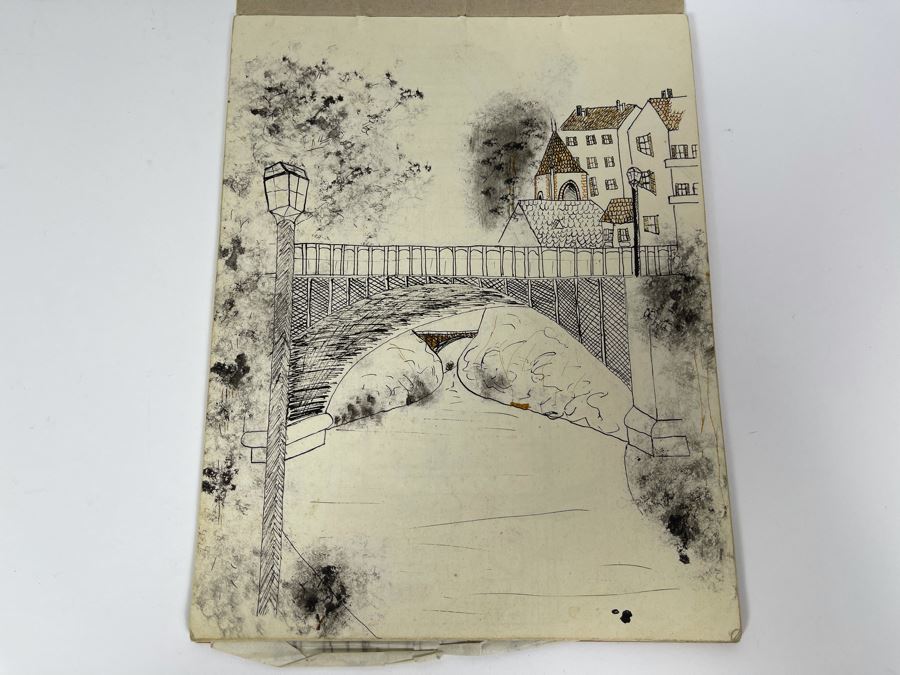 David Lavington (American, 1951–1995) David Lavington's Art Sketch Book Featuring Various Architectural Drawings 9 X 7 - See Photos [Photo 4]