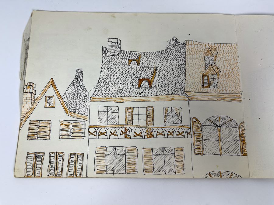 David Lavington (American, 1951–1995) David Lavington's Art Sketch Book Featuring Various Architectural Drawings 9 X 7 - See Photos [Photo 9]