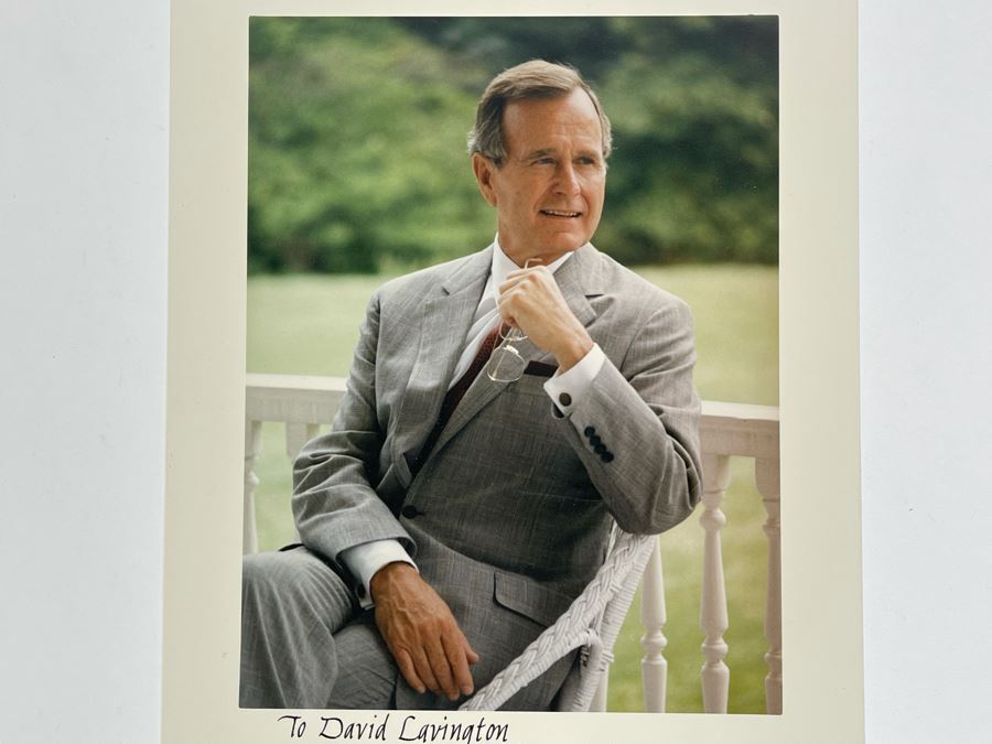 Personalized And Signed George Bush Sr Photograph Signed To David Lavington With Best Wishes George Bush 8 X 10 [Photo 5]