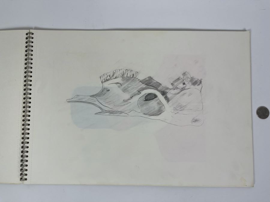 David Lavington (American, 1951–1995) Various Drawings Of David Lavington In 12 X 17 Artist Sketch Book - See Photos [Photo 23]