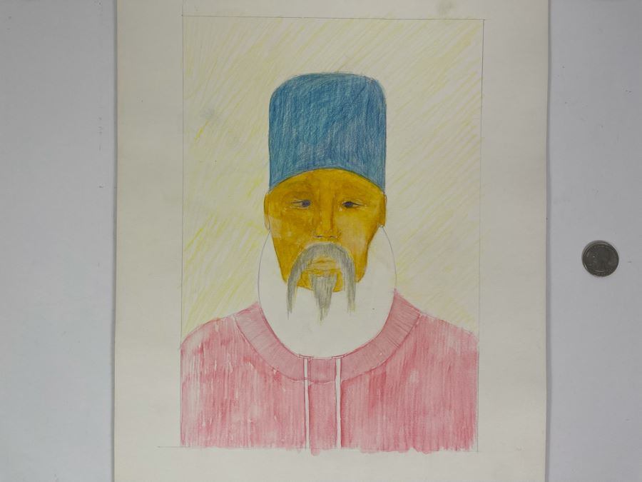 David Lavington (American, 1951–1995) Various Drawings Of David Lavington In 12 X 17 Artist Sketch Book - See Photos [Photo 26]