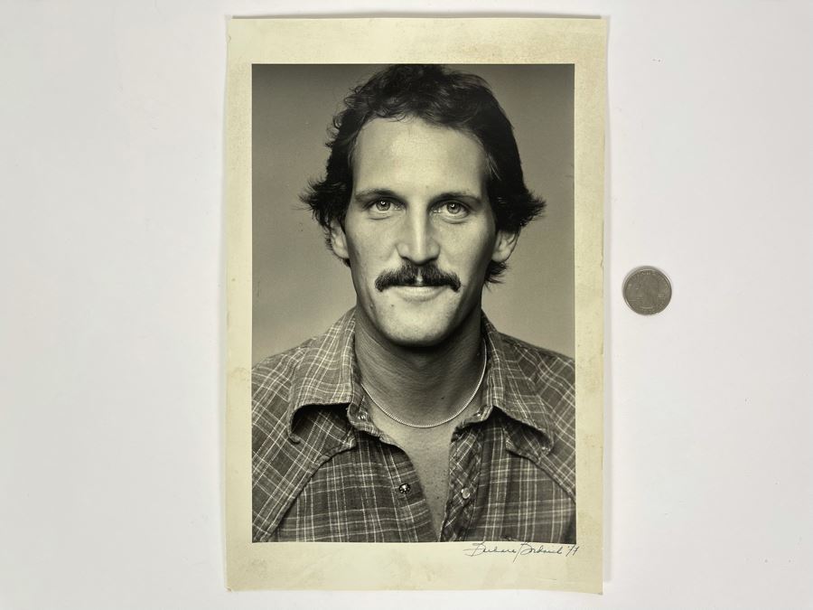 Vintage 1971 Barbara Bordnick Studio Signed Headshot Photograph Of Artist David Lavington 7 X 11 [Photo 2]