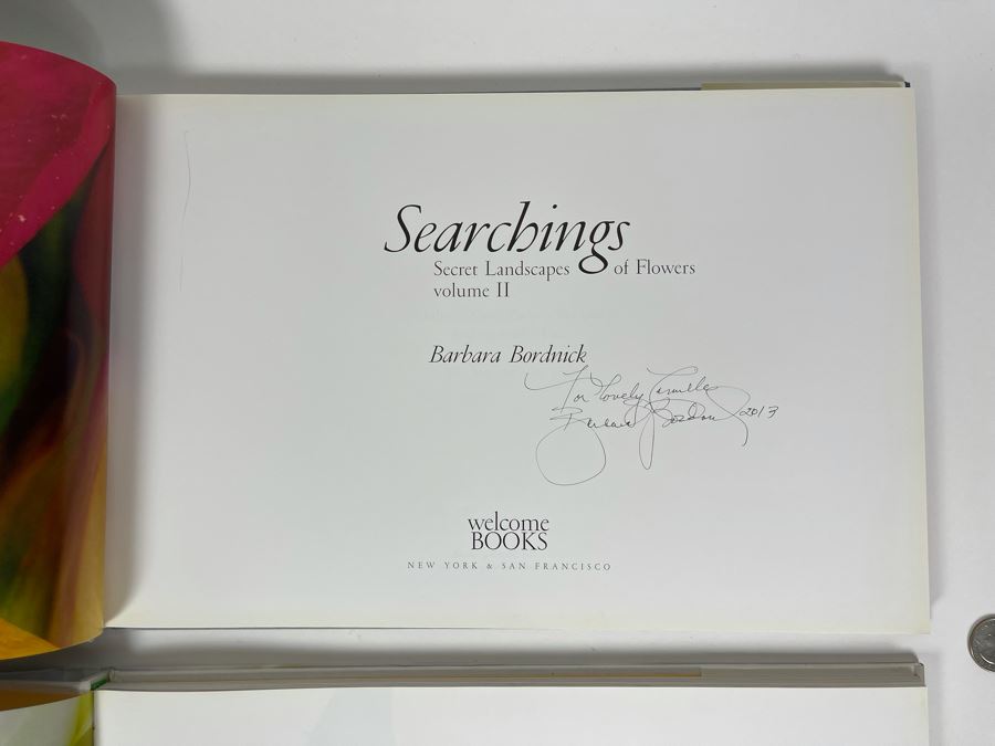 Pair Of First Edition Signed Books By Barbara Bordnick: Searchings: Secret Landscapes Of Flowers Volumes II And III [Photo 9]