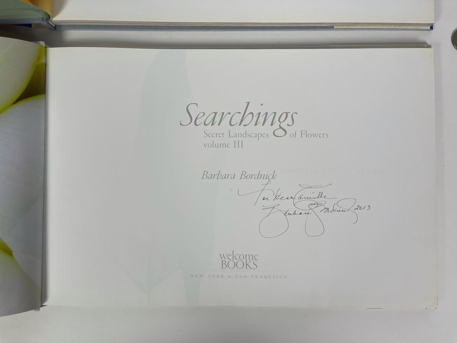 Pair Of First Edition Signed Books By Barbara Bordnick: Searchings: Secret Landscapes Of Flowers Volumes II And III [Photo 11]