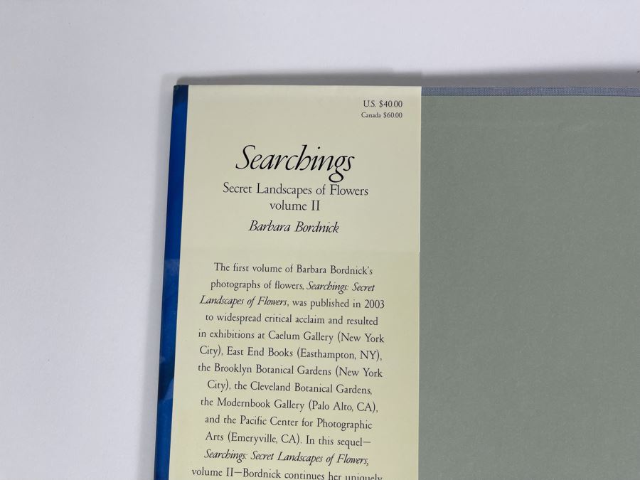 Pair Of First Edition Signed Books By Barbara Bordnick: Searchings: Secret Landscapes Of Flowers Volumes II And III [Photo 6]