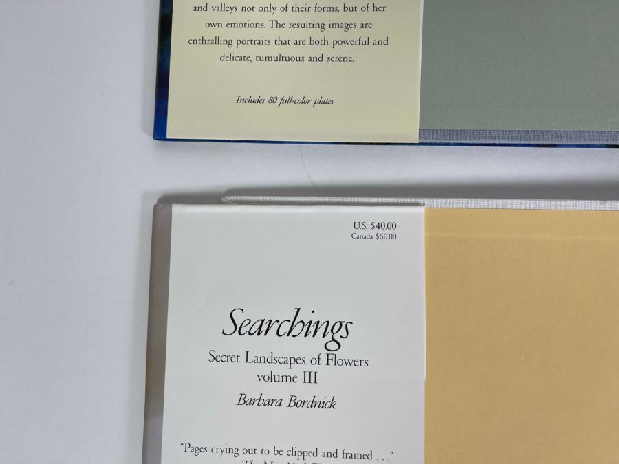 Pair Of First Edition Signed Books By Barbara Bordnick: Searchings: Secret Landscapes Of Flowers Volumes II And III [Photo 7]