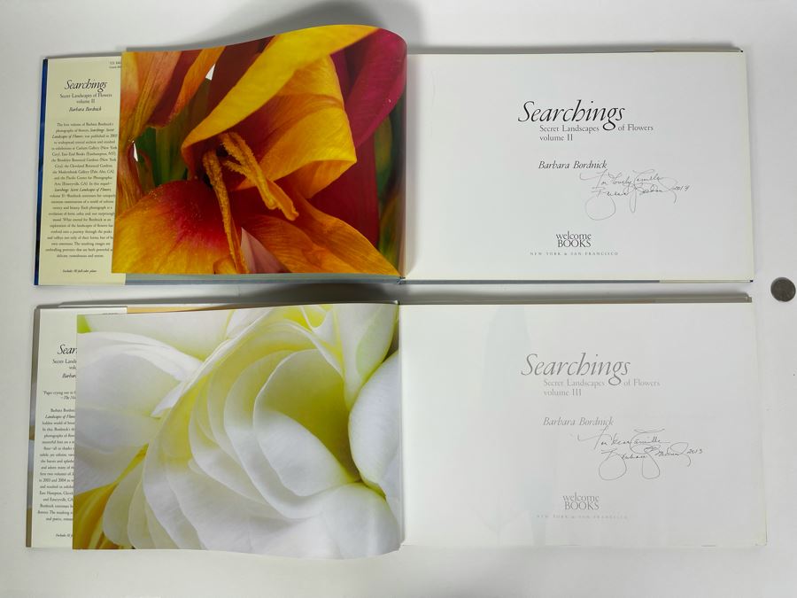 Pair Of First Edition Signed Books By Barbara Bordnick: Searchings: Secret Landscapes Of Flowers Volumes II And III [Photo 8]