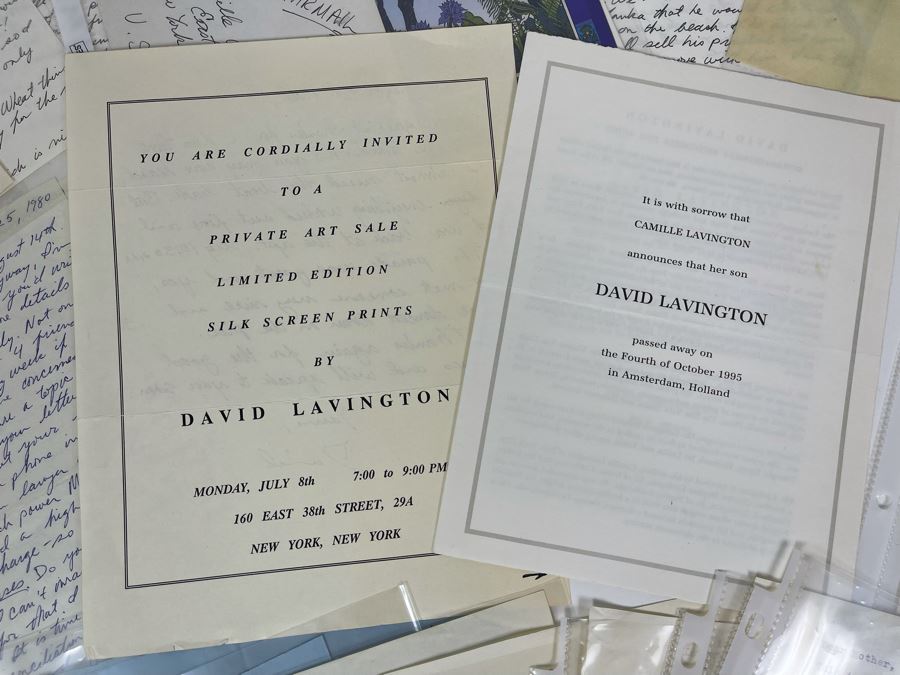 David Lavington (American, 1951–1995) Huge Collection Of Personal Letters From David Lavington - See Photos [Photo 10]