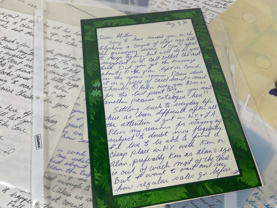 David Lavington (American, 1951–1995) Huge Collection Of Personal Letters From David Lavington - See Photos [Photo 25]