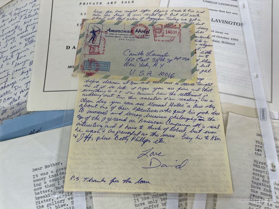 David Lavington (American, 1951–1995) Huge Collection Of Personal Letters From David Lavington - See Photos [Photo 12]
