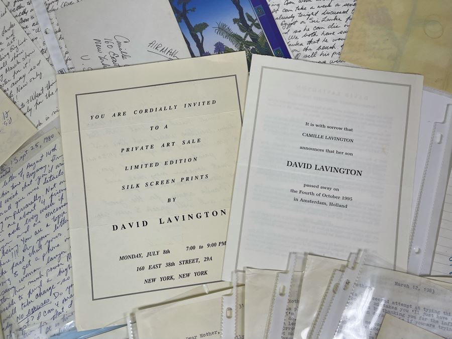 David Lavington (American, 1951–1995) Huge Collection Of Personal Letters From David Lavington - See Photos [Photo 6]