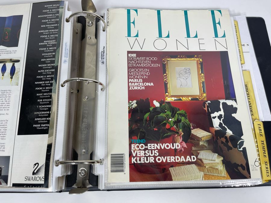 David Lavington (American, 1951–1995) David Lavington's Portfolio Binder Of His Artwork Including Seragraphs And Sculptures With Price Sheet And Artist Biography [Photo 39]