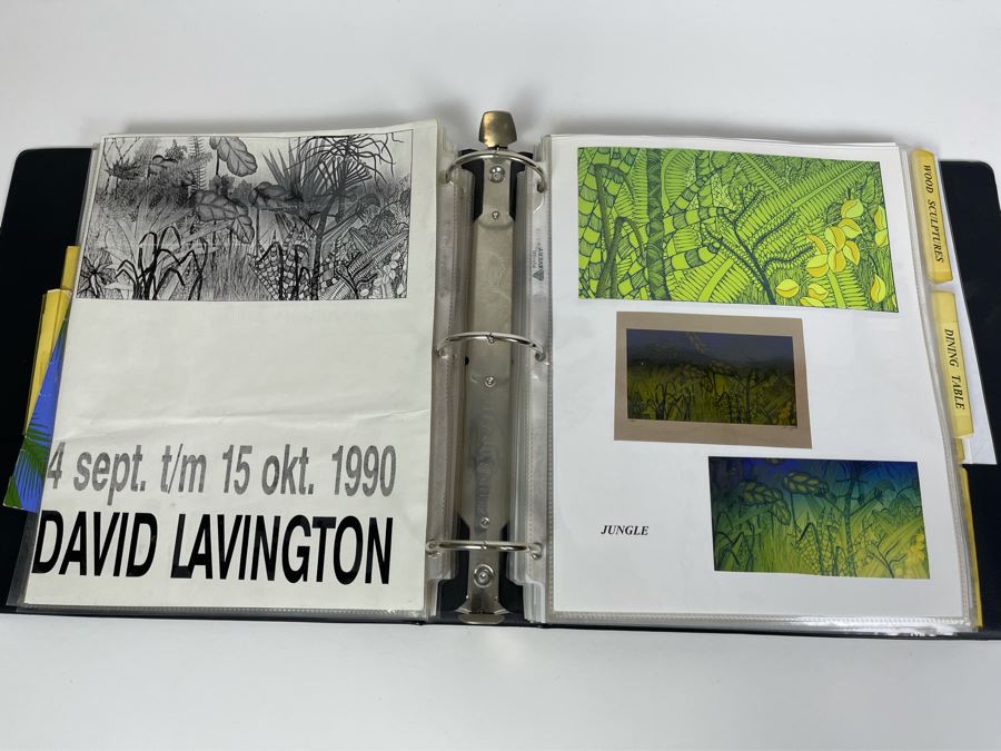 David Lavington (American, 1951–1995) David Lavington's Portfolio Binder Of His Artwork Including Seragraphs And Sculptures With Price Sheet And Artist Biography [Photo 18]