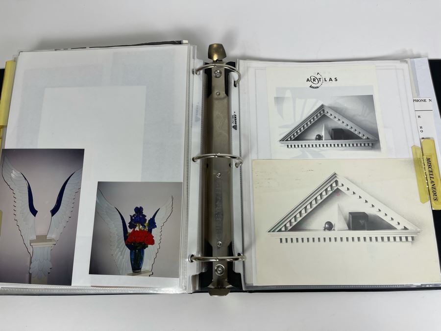 David Lavington (American, 1951–1995) David Lavington's Portfolio Binder Of His Artwork Including Seragraphs And Sculptures With Price Sheet And Artist Biography [Photo 49]